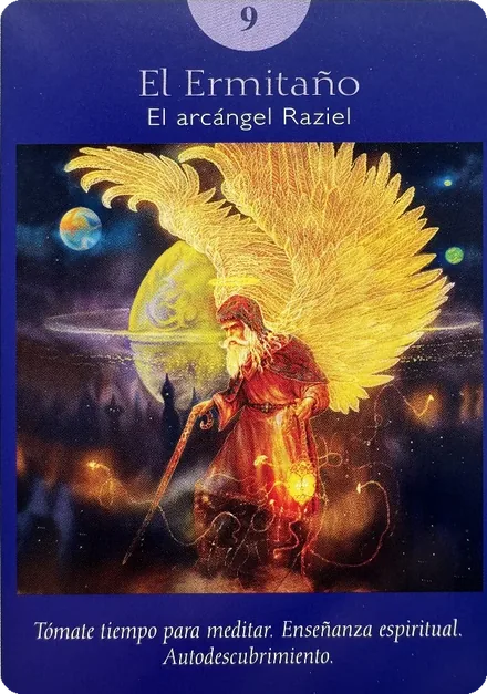 El Ermitaño — carta 9 del Tarot Angelical, Arcángel Raziel