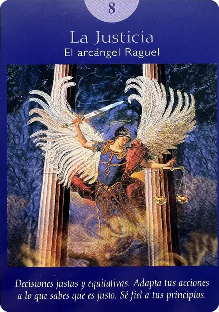La Justicia — carta 8 del Tarot Angelical, Arcángel Raguel
